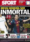 Portada diario Sport del 18 de Noviembre de 2012