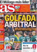 Portada diario AS del 22 de Noviembre de 2012