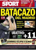 Portada diario Sport del 25 de Noviembre de 2012