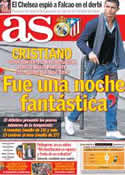 Portada diario AS del 3 de Diciembre de 2012