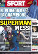 Portada diario Sport del 8 de Diciembre de 2012