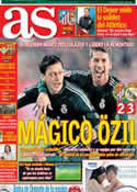 Portada diario AS del 9 de Diciembre de 2012