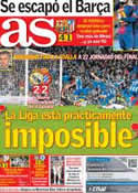 Portada diario AS del 17 de Diciembre de 2012