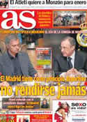 Portada diario AS del 18 de Diciembre de 2012