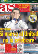 Portada diario AS del 21 de Diciembre de 2012