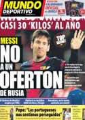 Portada Mundo Deportivo del 27 de Diciembre de 2012