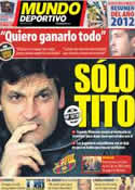 Portada Mundo Deportivo del 30 de Diciembre de 2012