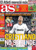 Portada diario AS del 7 de Enero de 2013