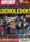 Portada diario Sport del 7 de Enero de 2013