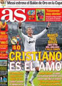 Portada diario AS del 10 de Enero de 2013