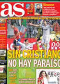 Portada diario AS del 13 de Enero de 2013