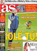 Portada diario AS del 15 de Enero de 2013