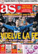 Portada diario AS del 22 de Enero de 2013