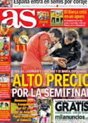 Portada diario AS del 24 de Enero de 2013