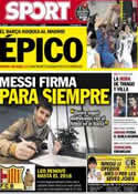 Portada diario Sport del 8 de Febrero de 2013