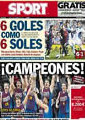 Portada diario Sport del 11 de Febrero de 2013