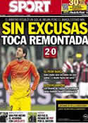 Portada diario Sport del 21 de Febrero de 2013