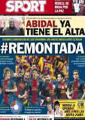 Portada diario Sport del 22 de Febrero de 2013