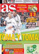 Portada diario AS del 27 de Febrero de 2013