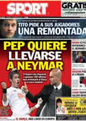 Portada diario Sport del 1 de Marzo de 2013