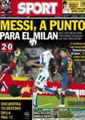 Portada diario Sport del 10 de Marzo de 2013