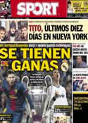 Portada diario Sport del 15 de Marzo de 2013