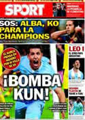 Portada diario Sport del 24 de Marzo de 2013