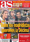 Portada diario AS del 8 de Abril de 2013