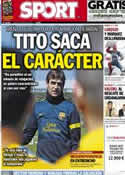 Portada diario Sport del 8 de Abril de 2013