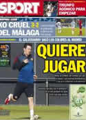 Portada diario Sport del 10 de Abril de 2013