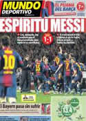 Portada Mundo Deportivo del 11 de Abril de 2013