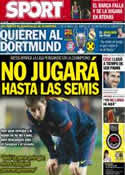 Portada diario Sport del 12 de Abril de 2013