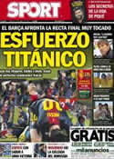 Portada diario Sport del 14 de Abril de 2013