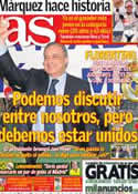 Portada diario AS del 22 de Abril de 2013