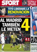 Portada diario Sport del 25 de Abril de 2013