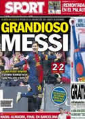 Portada diario Sport del 28 de Abril de 2013