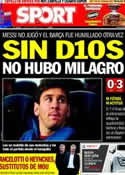 Portada diario Sport del 2 de Mayo de 2013