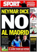 Portada diario Sport del 9 de Mayo de 2013