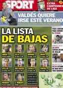 Portada diario Sport del 15 de Mayo de 2013