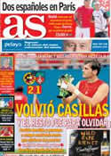 Portada diario AS del 9 de Junio de 2013