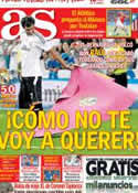 Portada diario AS del 23 de Agosto de 2013