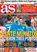 Portada diario AS del 27 de Agosto de 2013