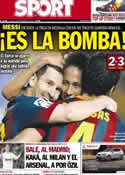 Portada diario Sport del 2 de Septiembre de 2013