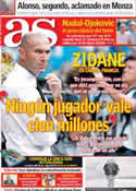 Portada diario AS del 9 de Septiembre de 2013