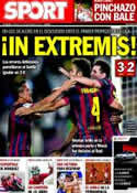 Portada diario Sport del 15 de Septiembre de 2013