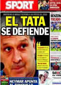Portada diario Sport del 24 de Septiembre de 2013