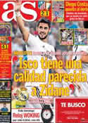 Portada diario AS del 25 de Septiembre de 2013