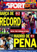 Portada diario Sport del 29 de Septiembre de 2013