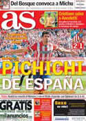 Portada diario AS del 7 de Octubre de 2013