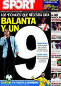 Portada diario Sport del 9 de Octubre de 2013